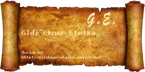 Glöckner Etelka névjegykártya
